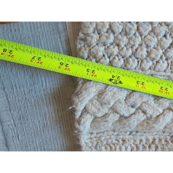 Express Tricot Handknit Cable Knit Sweater -Angora Rabbit Hair Blend High Neck L - Picture 6 of 7